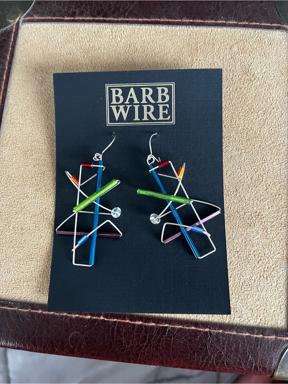 Artisan Multicolor Geometric Drop Earrings